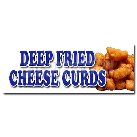 Signmission DEEP FRIED CHEESE CURDS DECAL sticker wisconsin poutine battered snack, D-12 Deep Fried Cheese Curds D-12 Deep Fried Cheese Curds